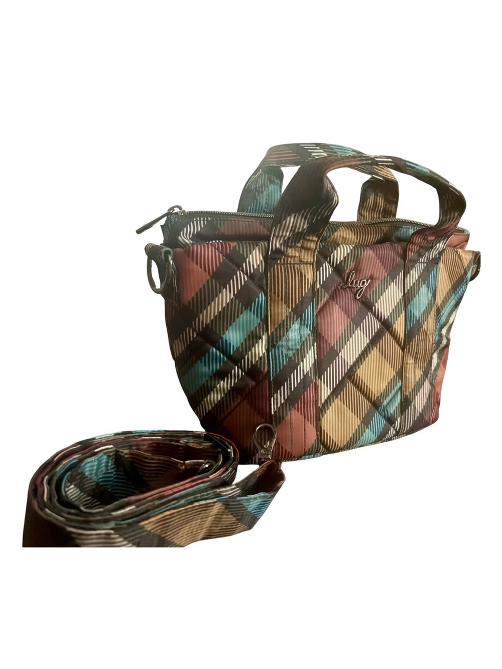 Lug Dori Mini Quilted Plaid Bag with Strap - Picture 6 of 10